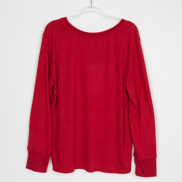 Nautica Mens Red Long Sleeve V‎ Neck T-Shirt Top Soft Stretch Large - Picture 6 of 13